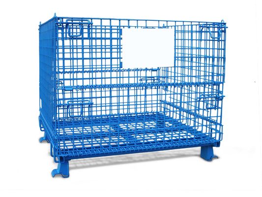 倉庫で商品を貯えることで使用される金網の容器