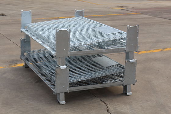兵站学は上塗を施してある1000kg 50*100mmの金網のボックス パレットを亜鉛でメッキする