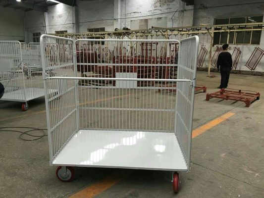 光沢度の高い6.0mmワイヤー50*100網ロール容器のトロリー