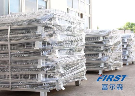 倉庫800KGS容量の両面の金網のボックス パレット